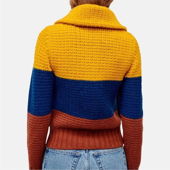 Re/Done 70s striped wool-blend cardigan Sweater Size L - Picture 3 of 12